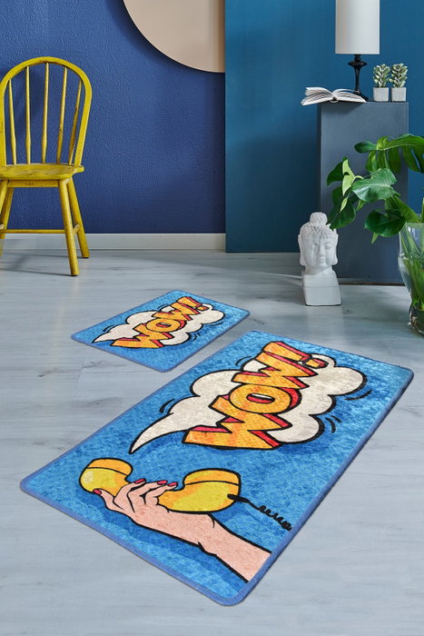 Mijölnir Juego de alfombras de baño Wow Multicolor Mijölnir Juego de alfombras de baño Wow Multicolor